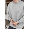 Luz&Pos Erkek Düz Bisiklet Yaka Sweat - Gri