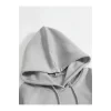 Luz&Pos Erkek Düz Kapüşonlu Sweat - Boyalı Gri
