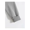 Luz&Pos Erkek Düz Kapüşonlu Sweat - Boyalı Gri