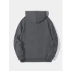 Luz&Pos Erkek Düz Kapüşonlu Sweat - Füme