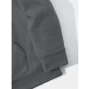 Luz&Pos Erkek Düz Kapüşonlu Sweat - Füme