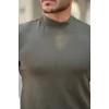 Erkek Ince çizgi Dokulu Kısa Kollu Tişört