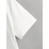Erkek Kısa Kollu Bisiklet Yaka Baskılı Süprem Bluz