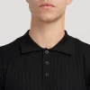Erkek Kısa Kollu Yakalı Yakadan Düğmeli Triko Bluz