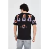 Luz&Pos Erkek Ön Ve Arka Baskılı T-shirt - Siyah