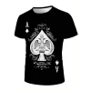 Erkekkısa Kollu Yuvarlak Yaka Desenli Viskon T-shirt