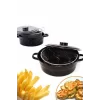 Essan Yanmaz Ve Yapışmaz Fritöz Kızartma Tenceresi