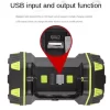 F-262 Yeni Güçlü Çift Taraflı Taşınabilir Spot Ve Işıldak Usb Powerbank Şarjlı Fener