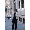 Luz&Pos Fermuarlı Gömlek Yaka Bomber Ceket - Beyaz