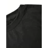 Fiyonk Baskılı Siyah Oversize Unisex T-shirt- Siyah