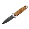 Fs 11031 Kahverengi Kamp Çakı 20cm- Police İşlemeli, Ahşap Sap, Kemerlikli, Cam Kırma Aparatlı