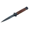 Fs 902 Siyah Kamp Çakı 23cm- Yarı Otomatik, Ejderha Motifli Ahşap Sap, Kemerlikli