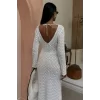 Göğüs Aksesuar Ve Pencereli Triko Elbise 2852