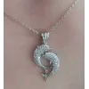 Luz&Pos Gümüş Çift Yunus Balığı Kadın Kolye