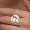Luz&Pos Gümüş Dünya Kadın Kolye