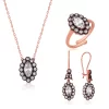 Luz&Pos Gümüş Elmas Montür Bayan Set