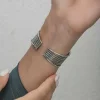 Luz&Pos Gümüş Eskitme Desenli Kadın Bilezik