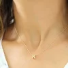 Luz&Pos Gümüş Gold 3 Boyutlu K Harf Bayan Kolye