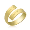 Luz&Pos Gümüş Gold Aşk Sarmalı İsimli Yüzük