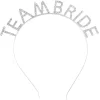 Gümüş Kaplama Kristal Taşlı Team Bride Taç 16x17 Cm