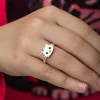 Luz&Pos Gümüş Kedi Çocuk Kız Yüzük