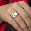 Luz&Pos Gümüş Kedi Çocuk Kız Yüzük