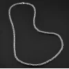 Luz&Pos Gümüş Kral Zincir - 3 Mm Köşeli