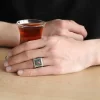 Luz&Pos Gümüş Osmanlı Devlet Armalı Erkek Yüzük