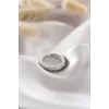 Gümüş Renk Ayarlamalı Burgu Kadın Yüzük