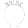 Gümüş Renk Bekarlığa Veda Kristal Taş Bride Tacı İthal 16x10 Cm