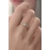 Gümüş Renk Halat Düğüm Model Kadın Yüzük