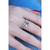 Gümüş Renk Kiraz Model Zirkon Taşlı Kadın Yüzük
