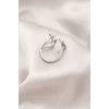 Gümüş Renk Metal Kelebek Model Kadın Yüzük