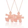 Luz&Pos Gümüş Rose Kişiye Özel Puzzle İsimli Kolye