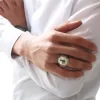 Luz&Pos Gümüş Sedef Üzeri Tuğralı Erkek Yüzük
