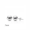 Luz&Pos Gümüş Top Küpe - 5 Mm