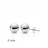 Luz&Pos Gümüş Top Küpe - 6 Mm