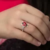 Luz&Pos Gümüş Uğur Böceği Çocuk Kız Yüzük
