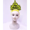 Happy Birthday Neon Sarı Renk Doğum Günü Tacı 24x15 Cm