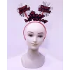 Happy Birthday Yazılı Püsküllü Neon Kırmızı Renk Doğum Günü Tacı 22x19 Cm