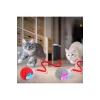 Hareketli Şarjlı Işıklı 360 Derece Dönen Akıllı Oyun Topu Kuyruklu İnteraktif Kedi Köpek Oyun Topu