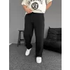 İki İplik Kumaş Baggy Alt Esofman - Siyah