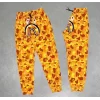 Luz&Pos İki İplik Mevsimlik Bape Nakişli Eşofman Pantolon - Sarı