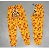 İki İplik Mevsimlik Bape Nakişli Eşofman Pantolon - Sarı