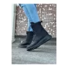 K&A  KA012 Kömür Cilt Uzun Bağcıklı  Bot