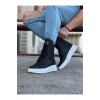 K&A  KA012 Siyah Cilt Uzun Bağcıklı  Bot