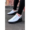 K&A  KA029 3 Bant Legend Beyaz Kömür Kalın Taban Casual Erkek Ayakkabı