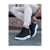 K&A  KA032 Siyah Bağcıklı Sneakers  Yarım Bilek Bot