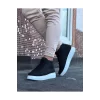 K&A  KA032 Siyah Bağcıklı Sneakers  Yarım Bilek Bot