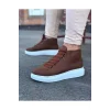 K&A  KA032 Taba Bağcıklı Sneakers  Yarım Bilek Bot